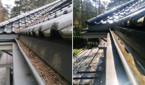 czyszczenie dachu i rynien